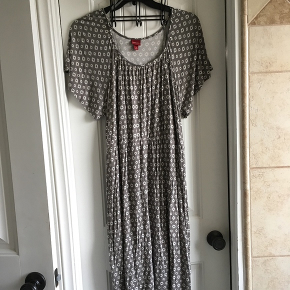 Gray Print Dress - Picture 1 of 6
